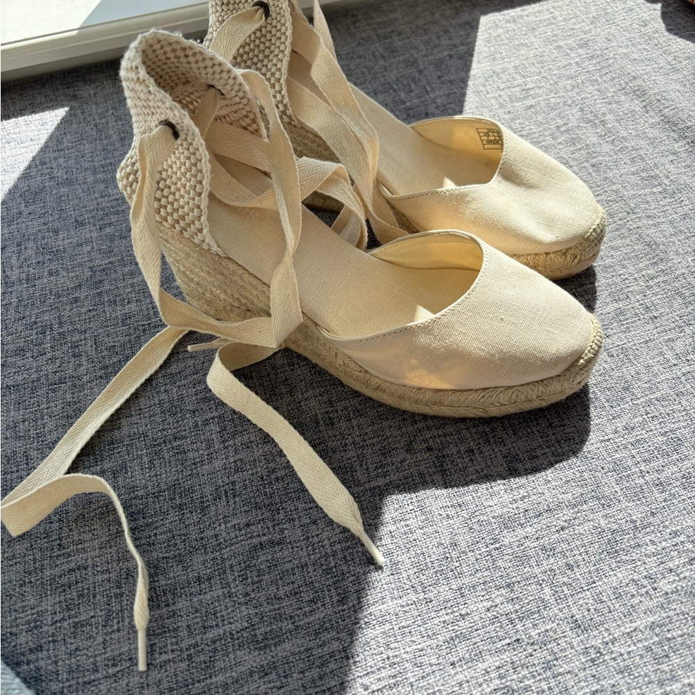 Soludos Cream Espadrille Flats